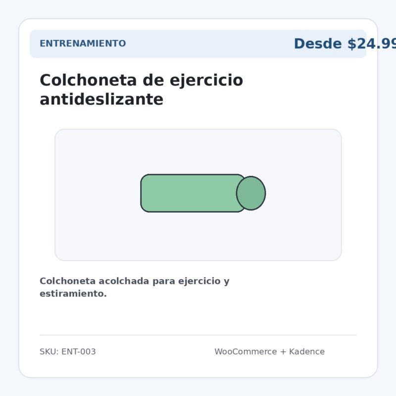 Colchoneta de ejercicio antideslizante